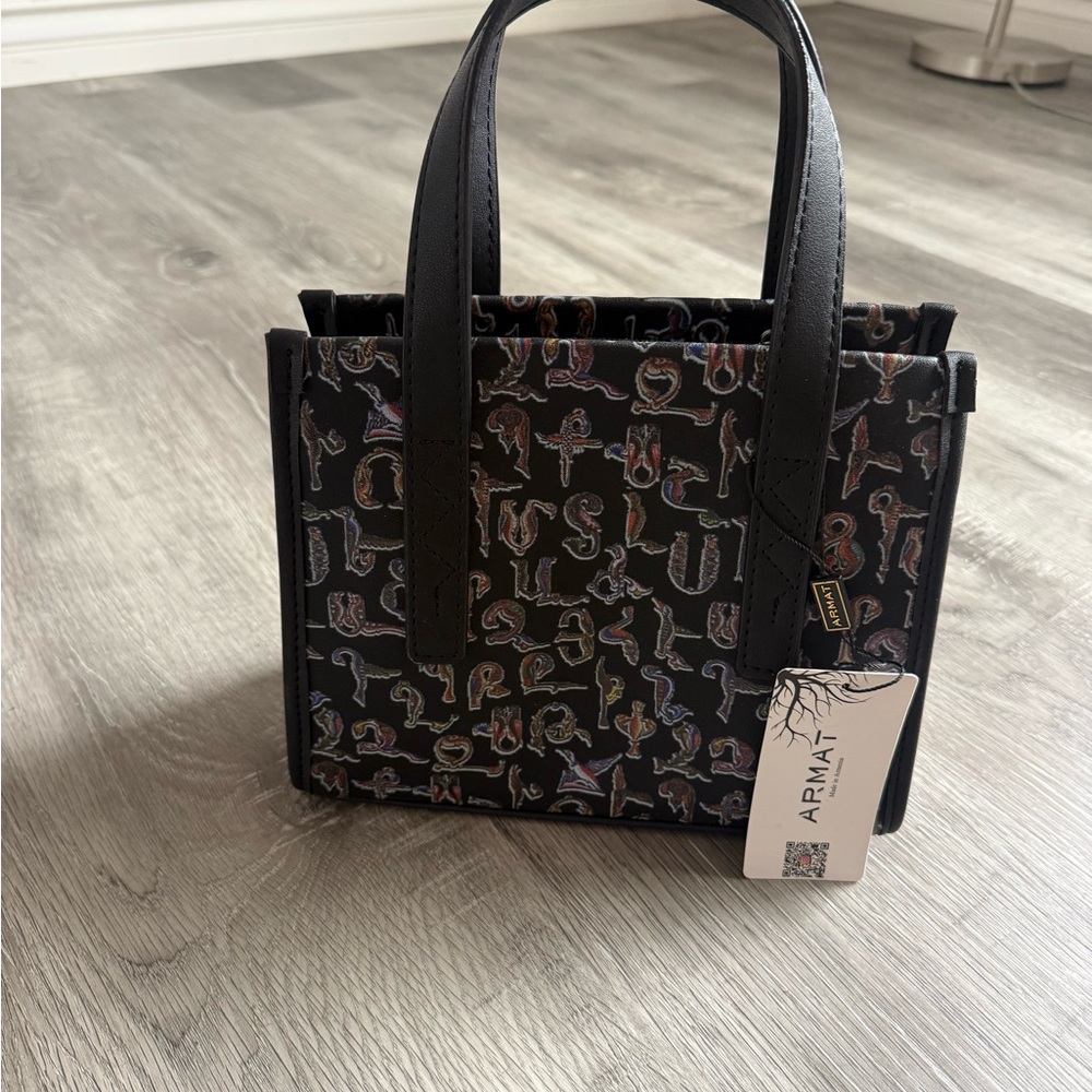 Armenian letter Black Mini Bag